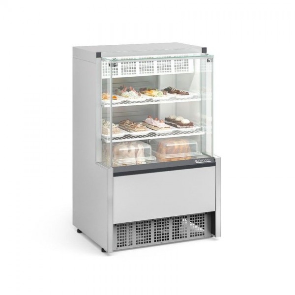 Vitrine Refrigerada Branca 0.75m - Confeitaria - Dupla Função - Gelopar