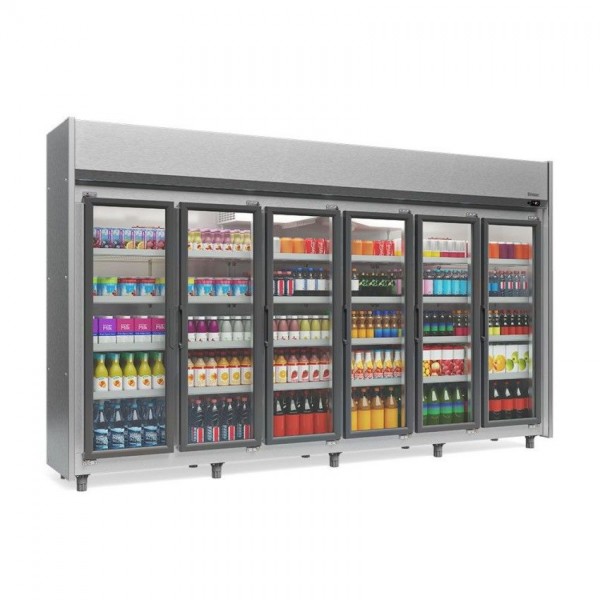 Refrigerador Vertical Auto Serviço - 6 Portas - 5 Níveis de prateleiras reguláveis GEAS 6P