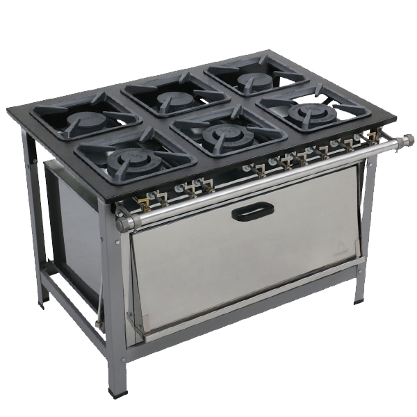 Fogão 6 Bocas Série Dual Chef Com Forno 3QS/3QD Baixa Pressão - Metalmaq