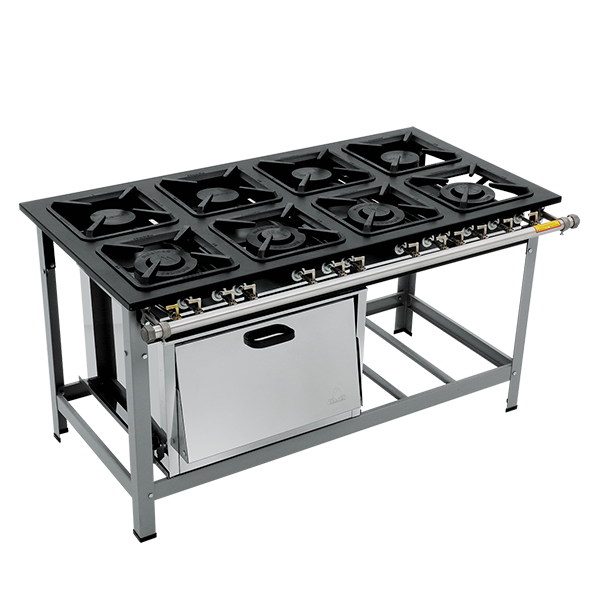 Fogão 8 Bocas Série Luxo Com Forno 4QS/4QD Baixa Pressão - Metalmaq