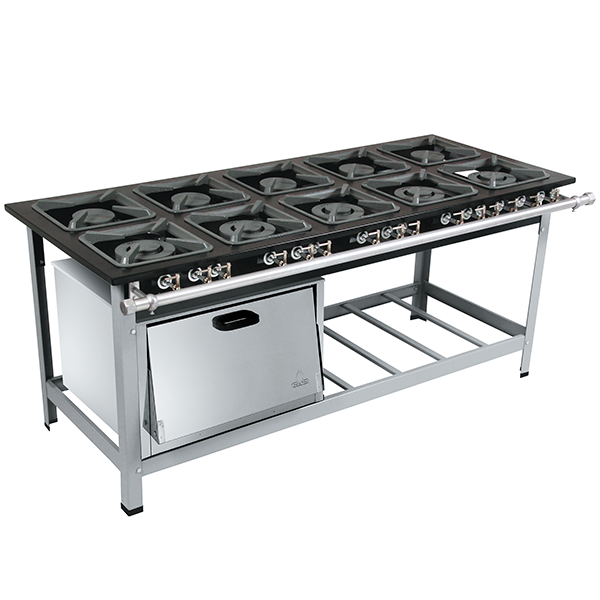 Fogão 10 Bocas Série Luxo Com Forno 5QS/5QD Baixa Pressão - Metalmaq